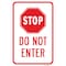 Signmission Stop Do Not Enter, Heavy-Gauge Aluminum Rust Proof Parking Sign, 12" x 18", A-1218-24718 A-1218-24718 - alternate 1